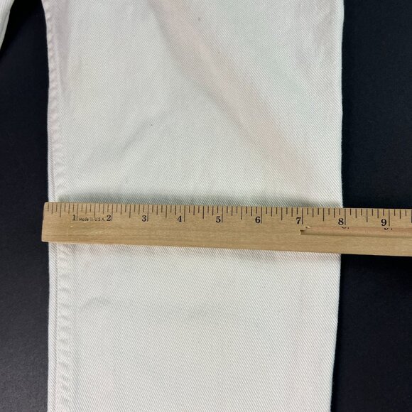 VTG 90s Guess Jeans Womens 24x30* High Rise Straight White Denim USA Made Tag 26 - Picture 13 of 16